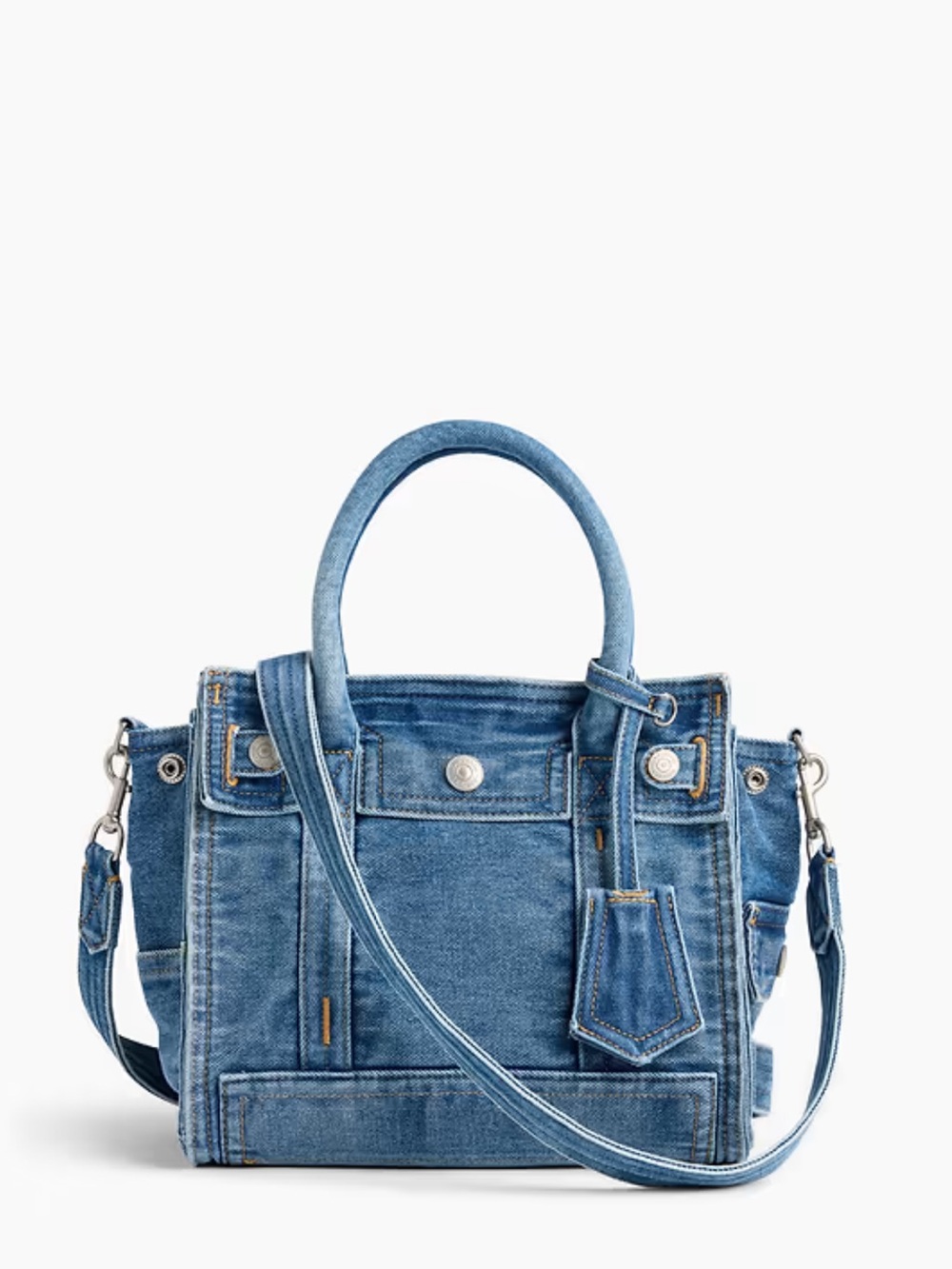 GAP Small Denim Five Pocket Tote Medium wash